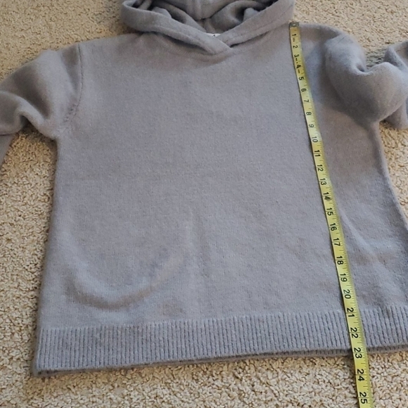 NWT  Magaschoni Shoulder Crop Pullover Sweater soft with hood - Picture 7 of 8